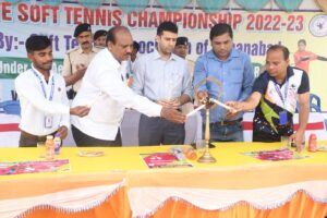तीन दिवसीय राज्य स्तरीय सॉफ्ट टेनिस प्रतियोगिता का हुआ शुभारंभ